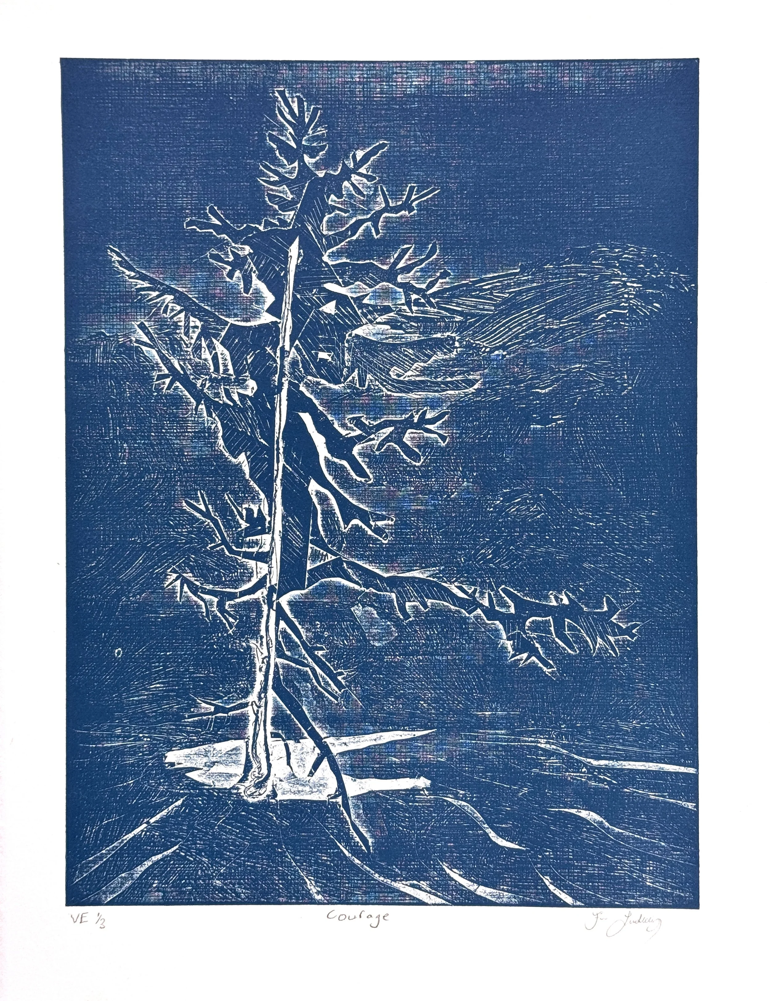 Courage, Collograph, 9*12