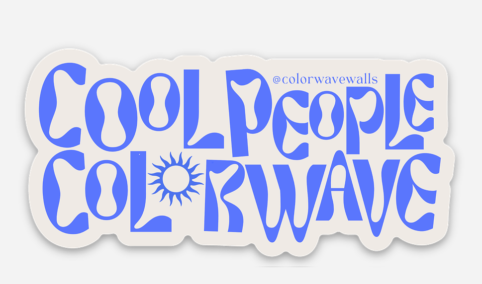 Cool People Color Wave Matte Sticker