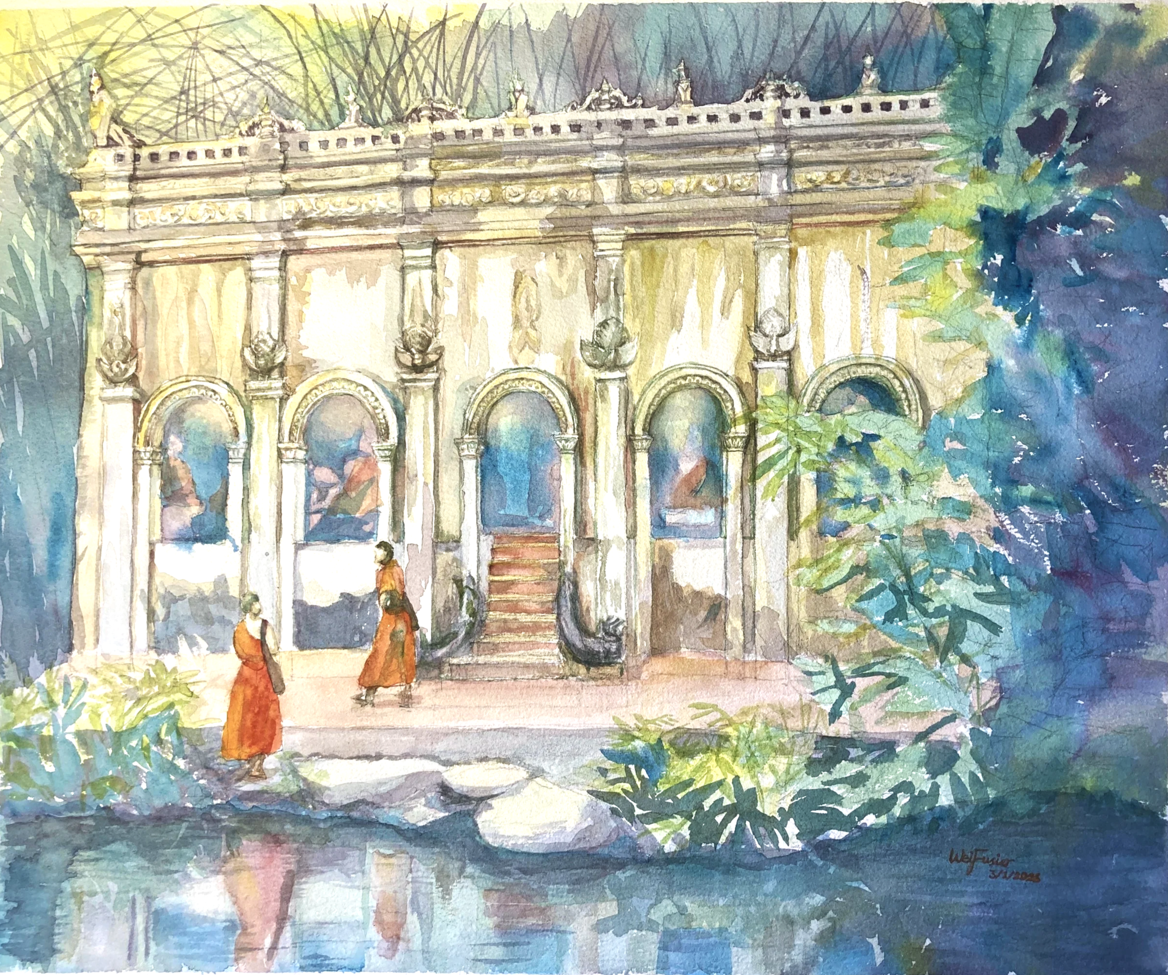 Monk’s trial in Suthep mountain