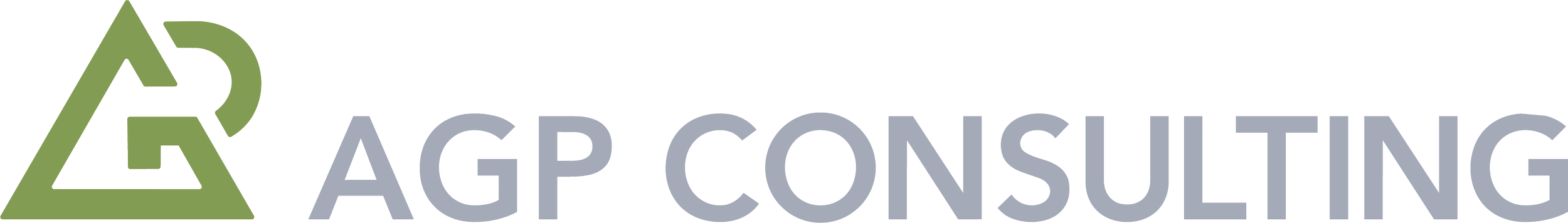 Logo of AGP Consulting with a green triangular icon and the company's name in gray letters.