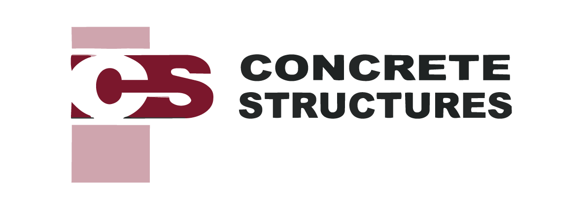 Logo for CS Concrete Structures featuring the letters 'CS' and the words 'CONCRETE STRUCTURES'