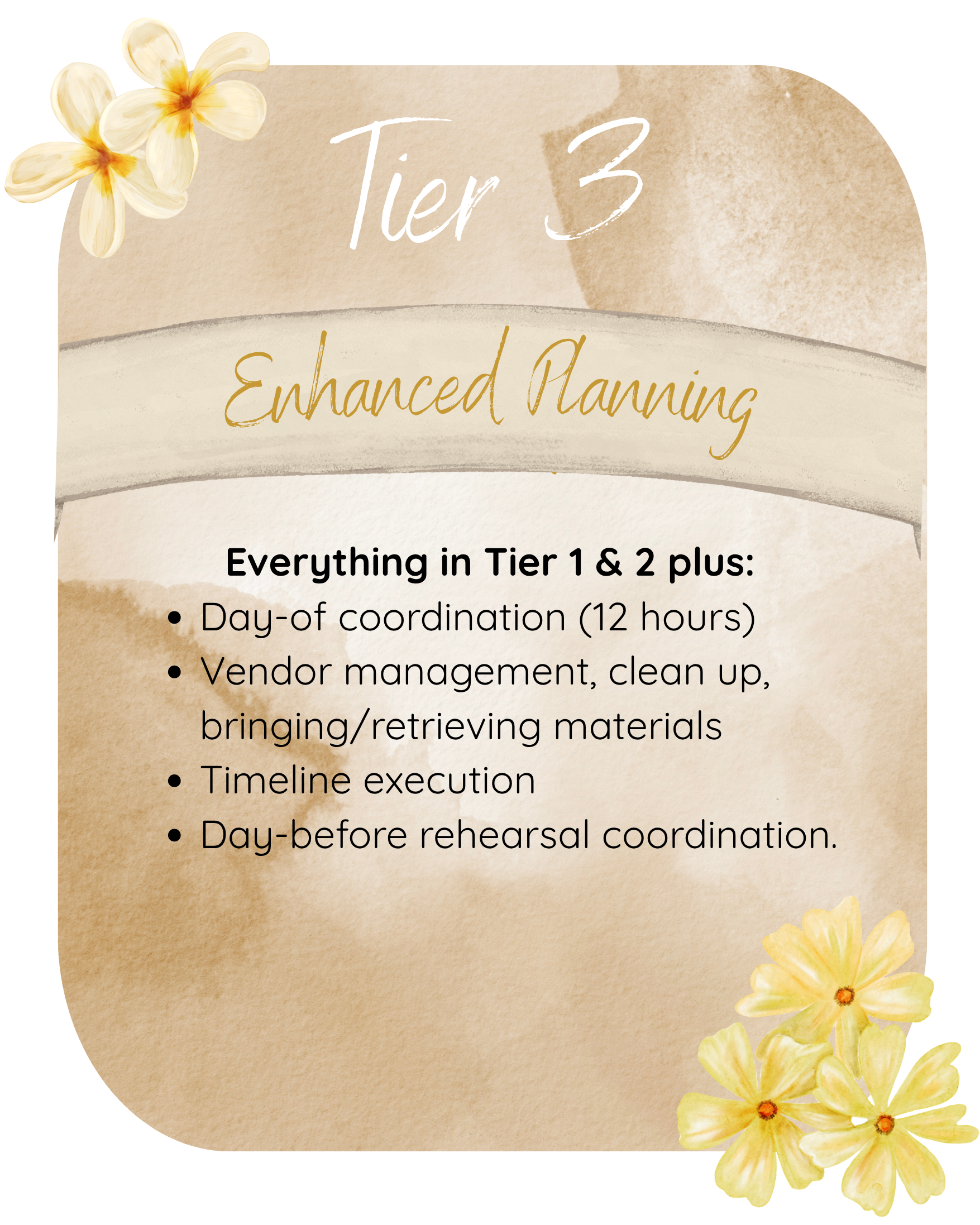 Tier 3- Full Planning and Coordination