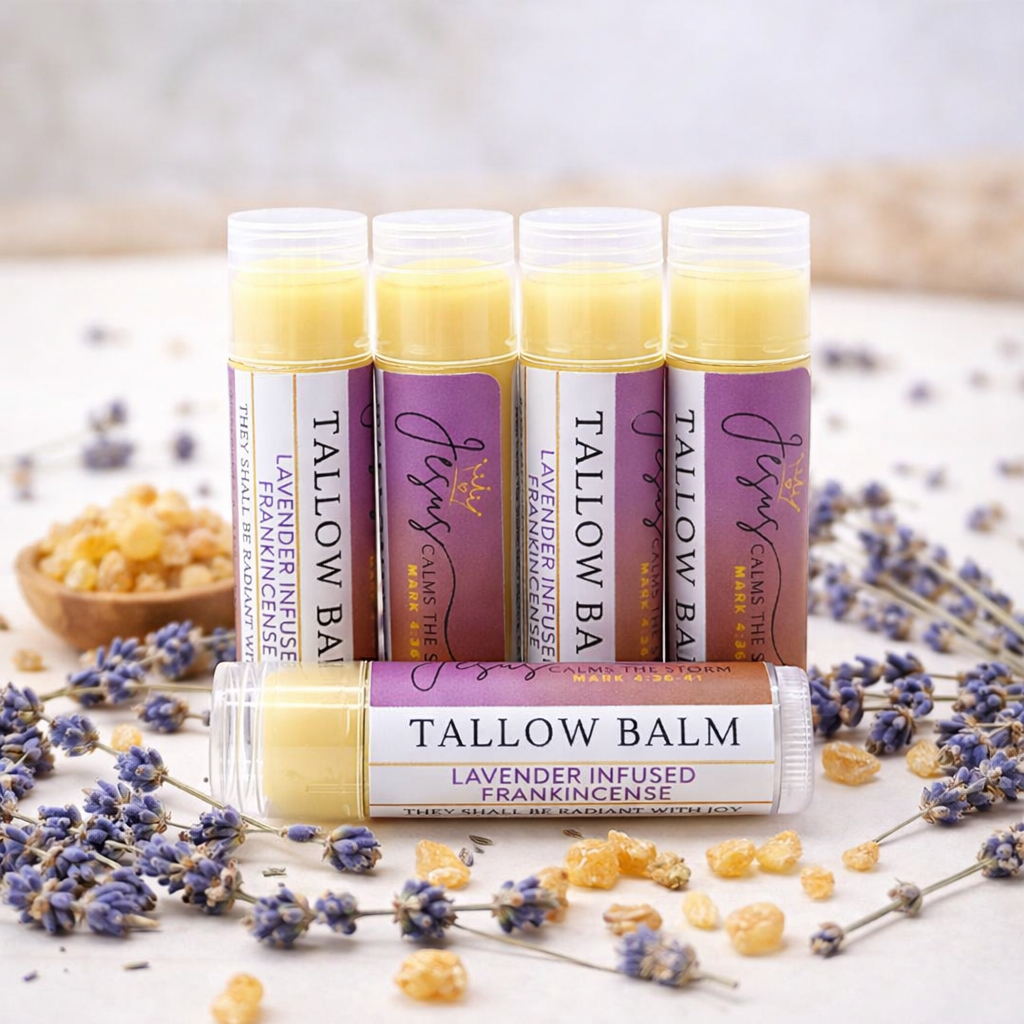 Tallow Lip Balm – Lavender Infused Frankincense