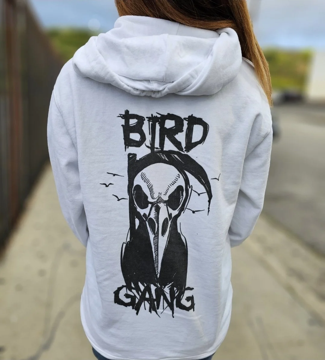 Bird Gang Hoodie-WHITE
