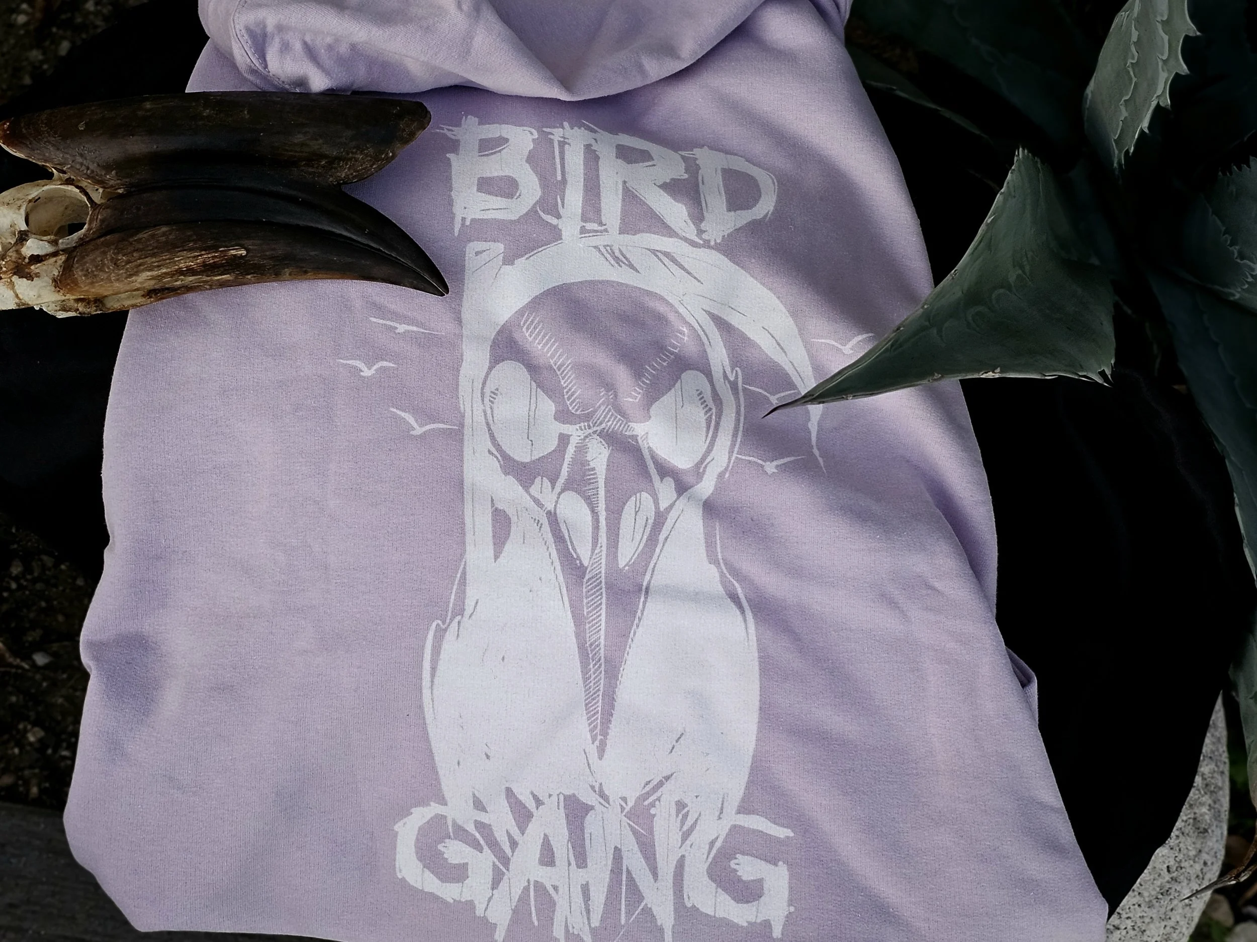 Bird Gang Hoodie-LAVENDER