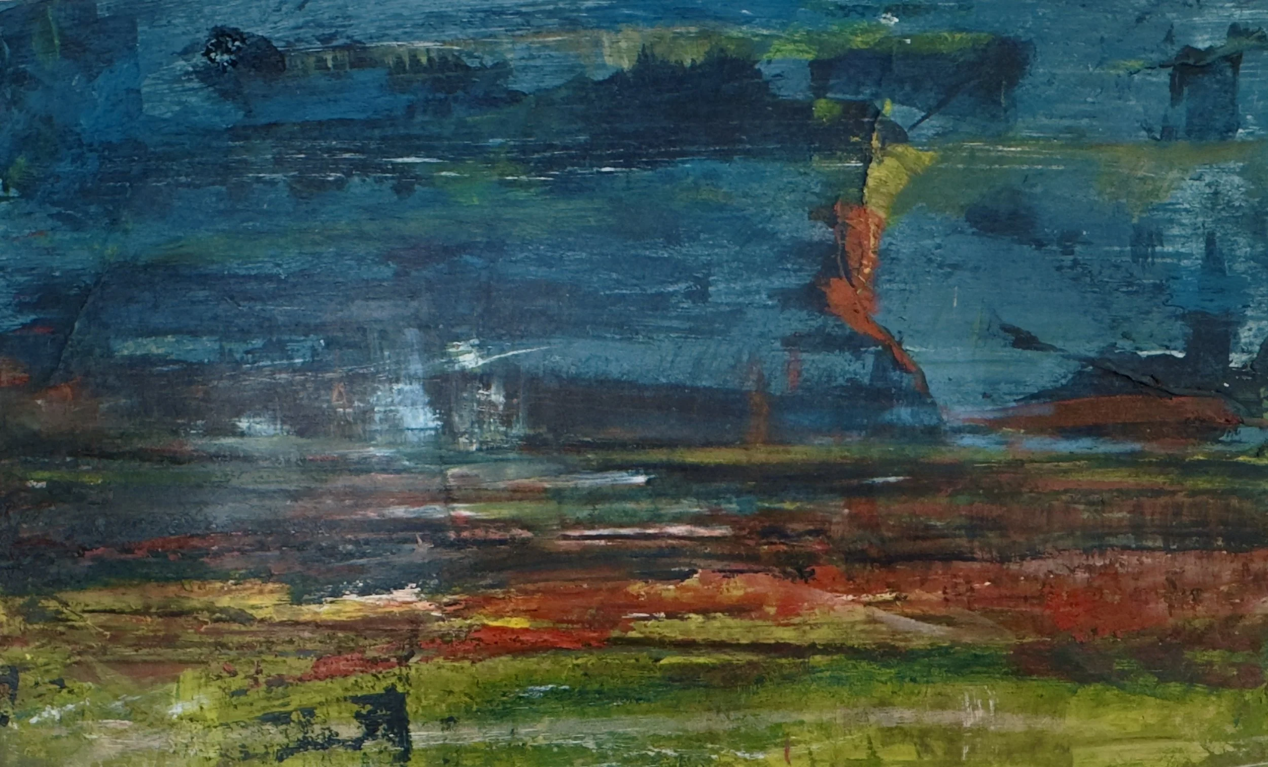 "Kahalu'u"- Acrylic on paper 8x10