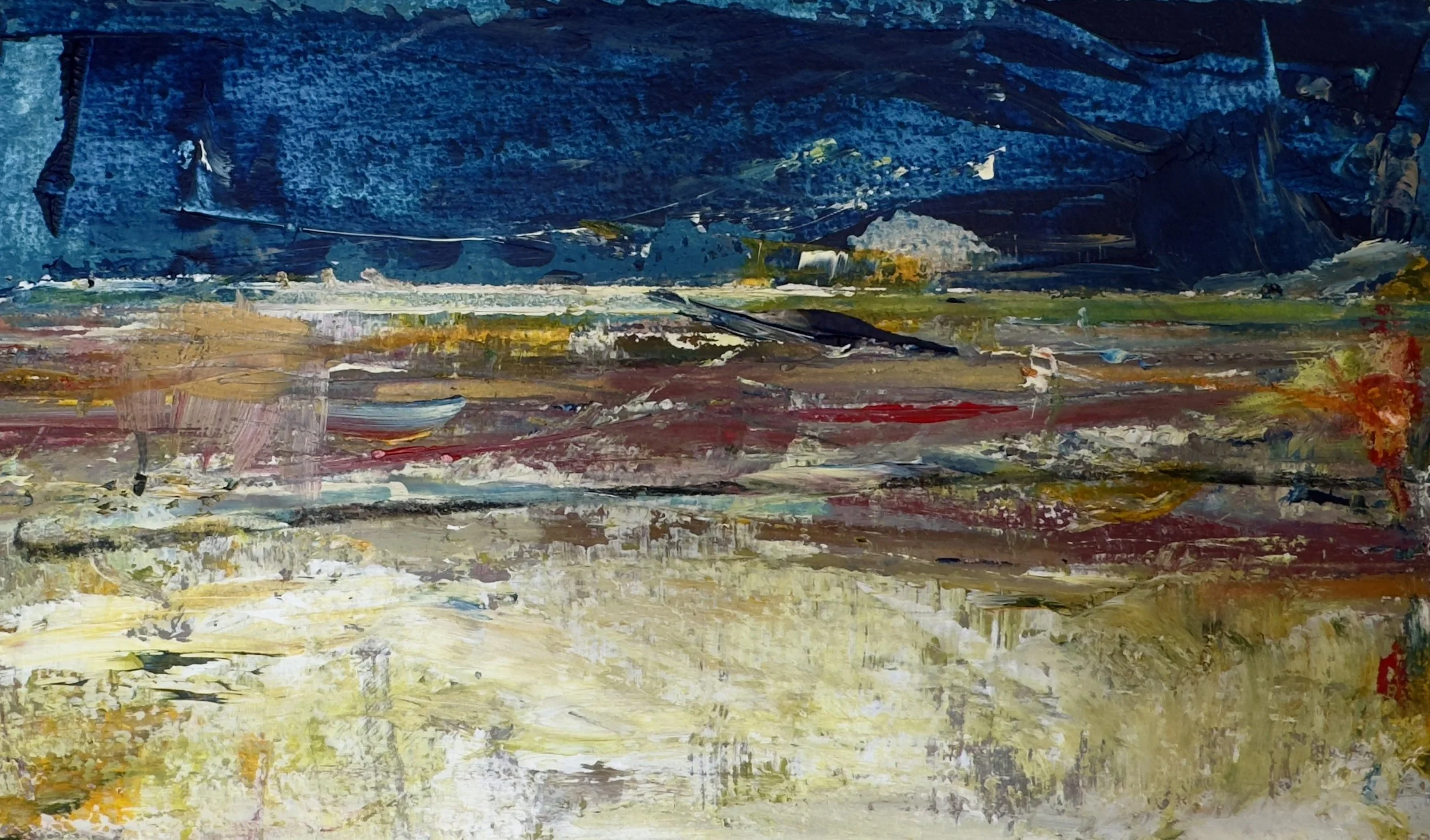 "A Vincent Evening"-Acrylic on Paper 8x10