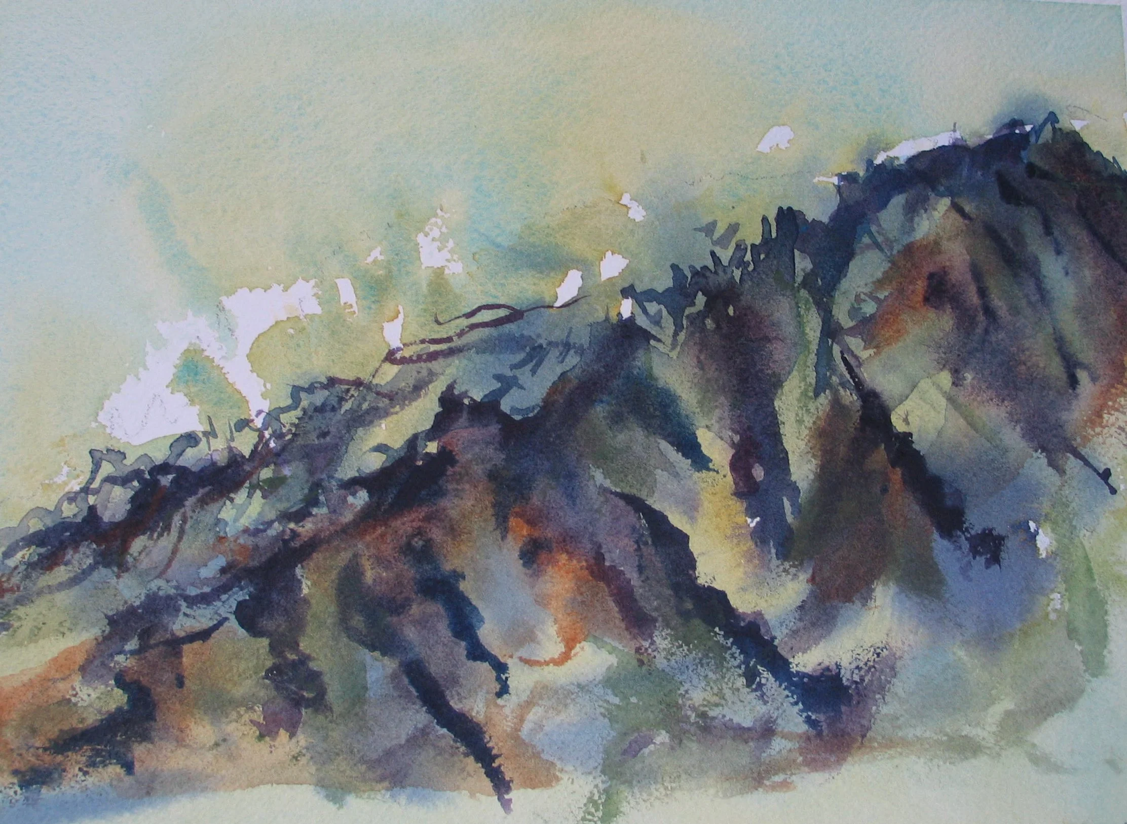 "Ko'olau, Oahu" -Watercolor on Paper 11x14, SOLD