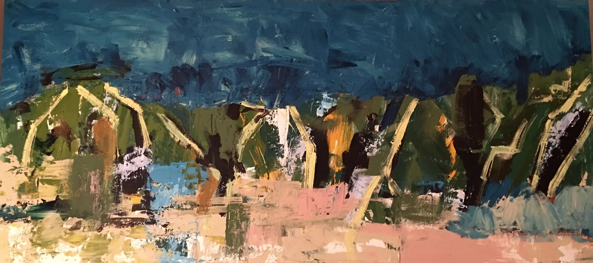 "The Colors of the Windward Side"-Acrylic on Wood. "sold"