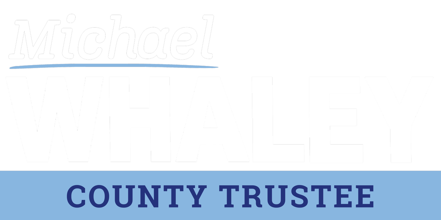Vote Michael Whaley for Shelby County Trustee