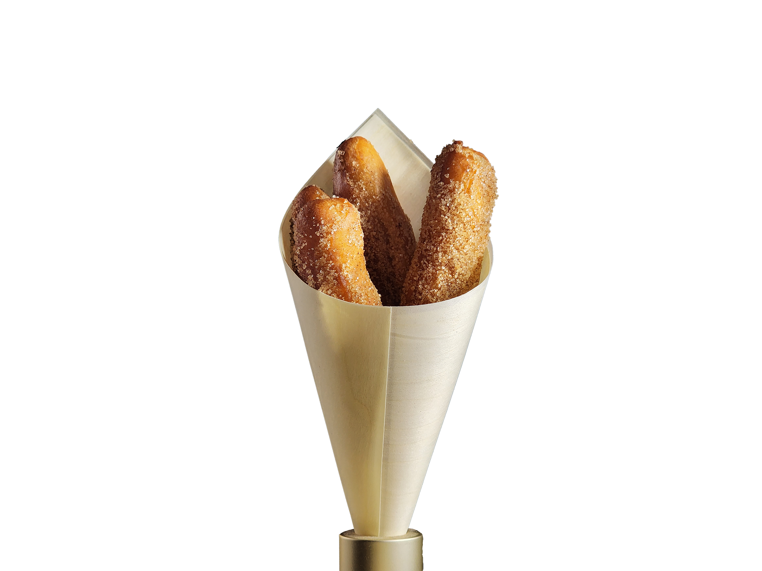 Fried appetisers served in a paper cone