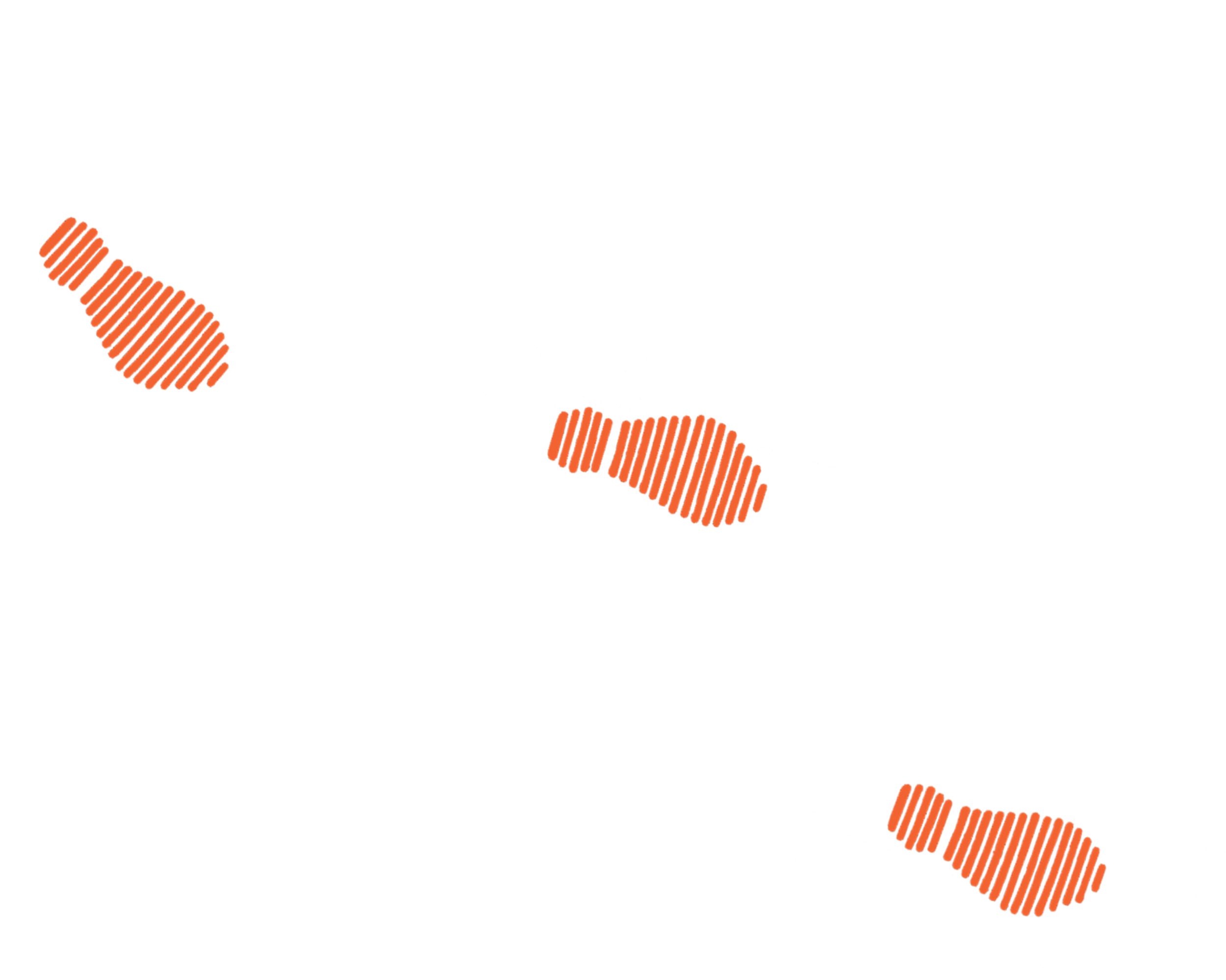 Diagram of a DNA double helix with orange-colored strands against a black background.