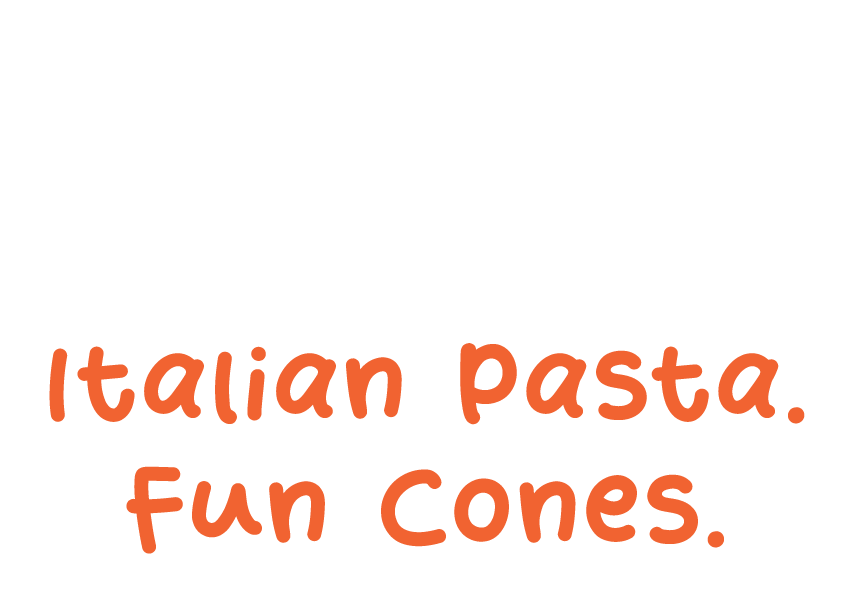 Italian pasta. Fun cones.