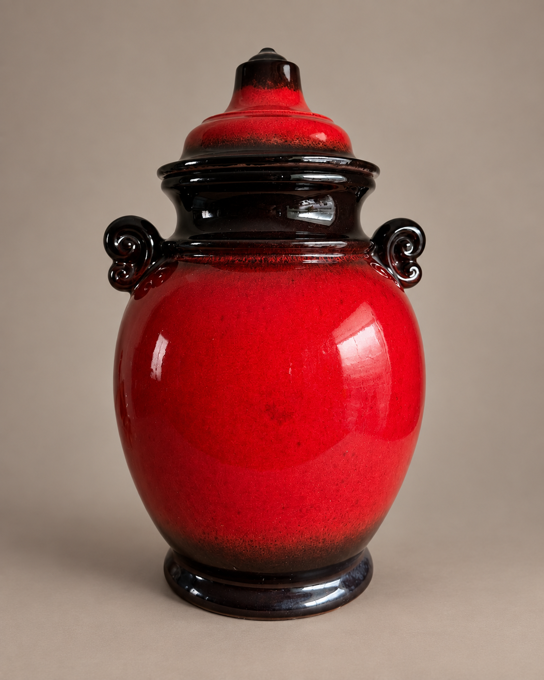 Scheurich Rumtopf with Lid — Red & Black, Model 826–36 - Back.png