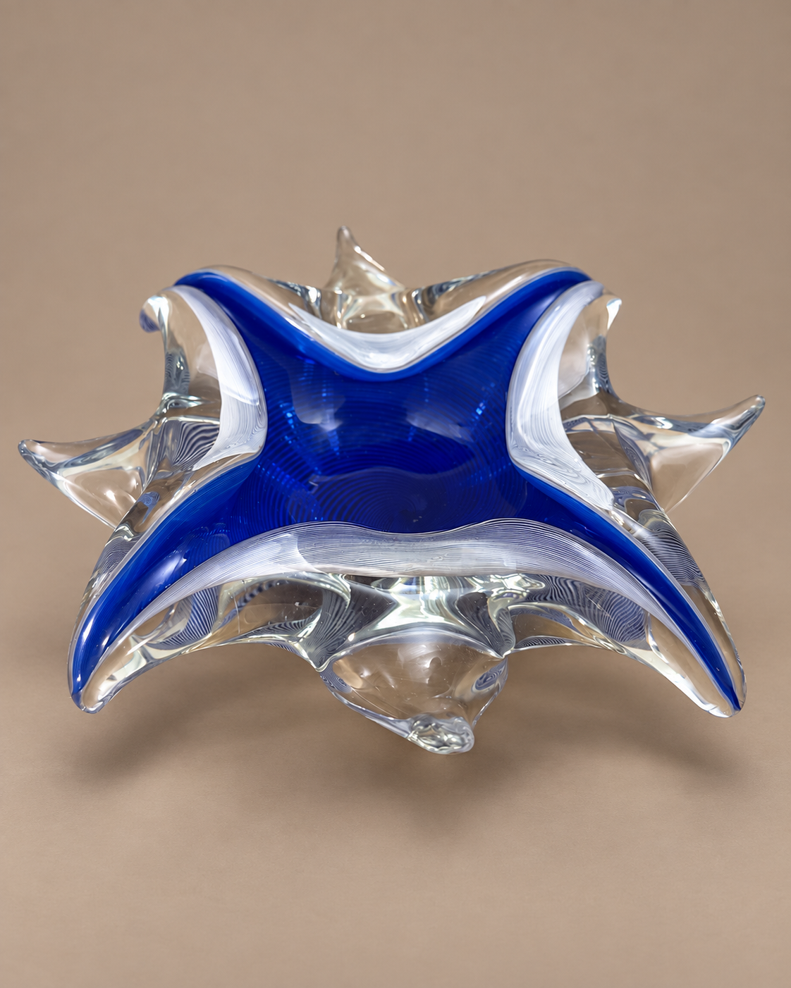 Vintage Murano Cobalt Blue Mezza Filigrana Glass Bowl 2.png