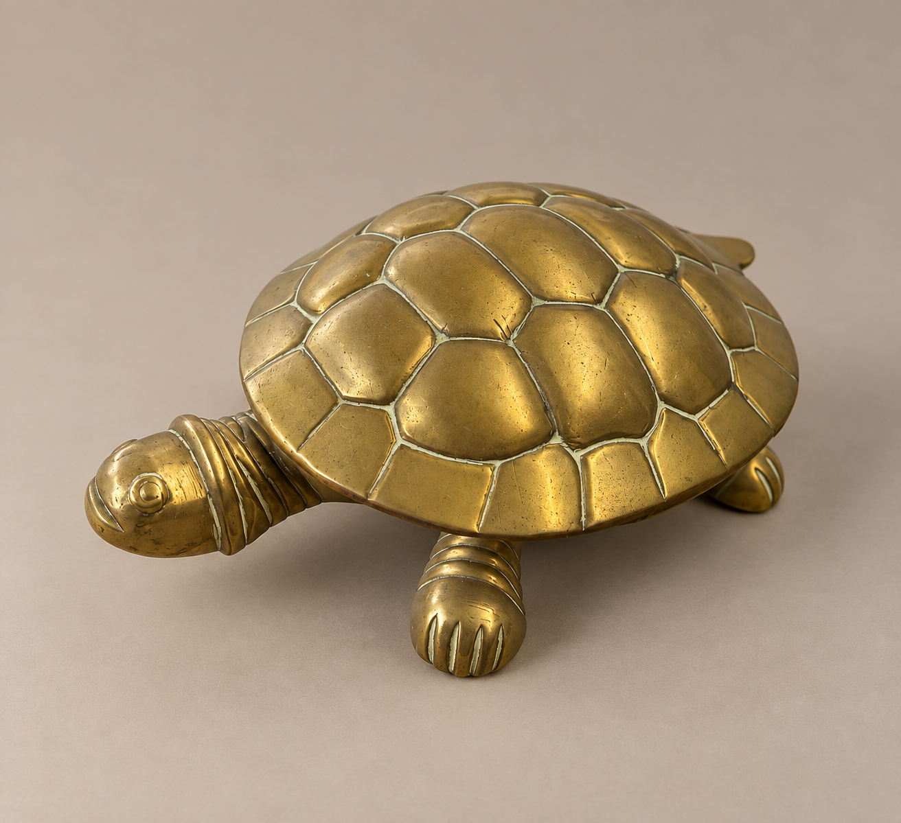 Brass Tortoise Trinket Box