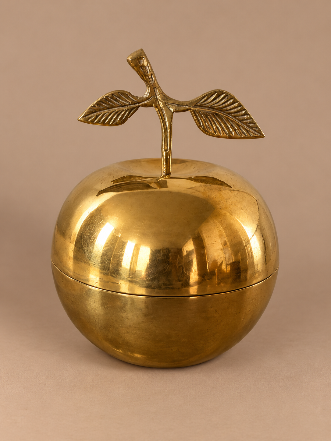 Brass Apple Trinket Box