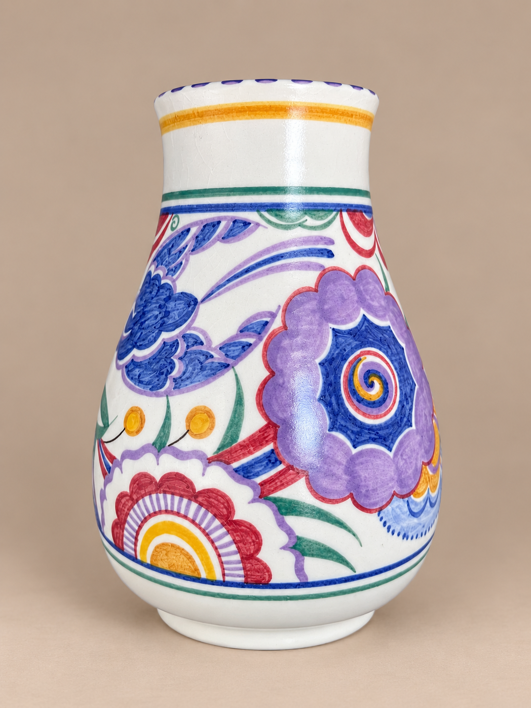 Floral Folk Art Ceramic Vase.png