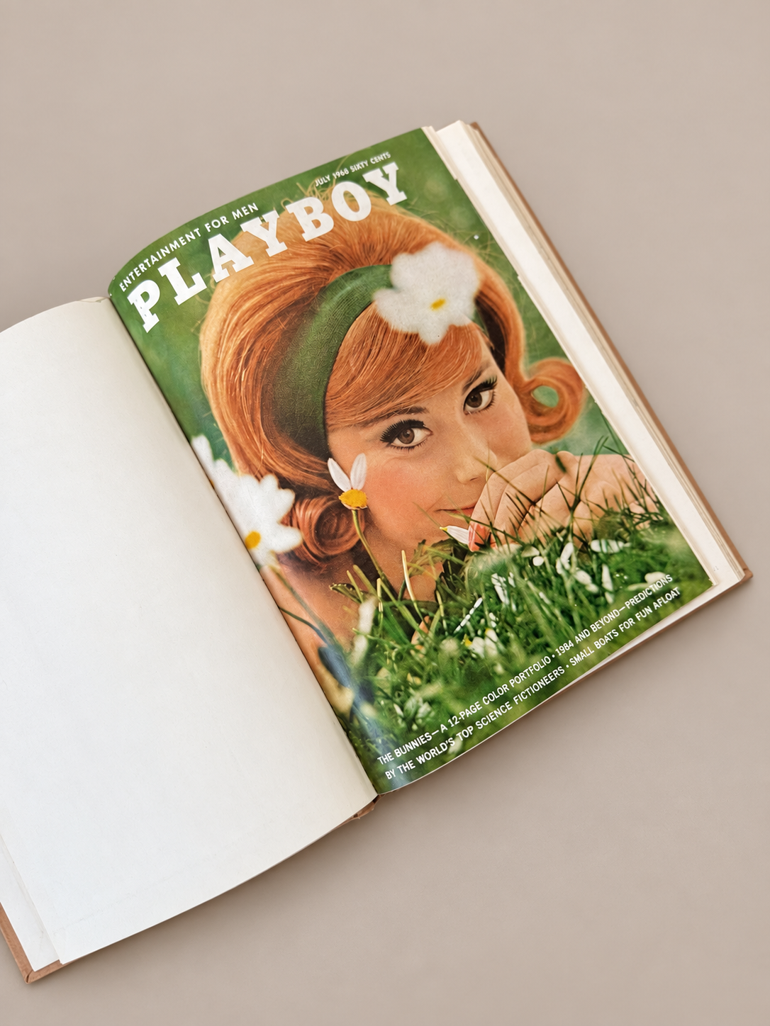 Retro Magazine Cover in an Open Book.png