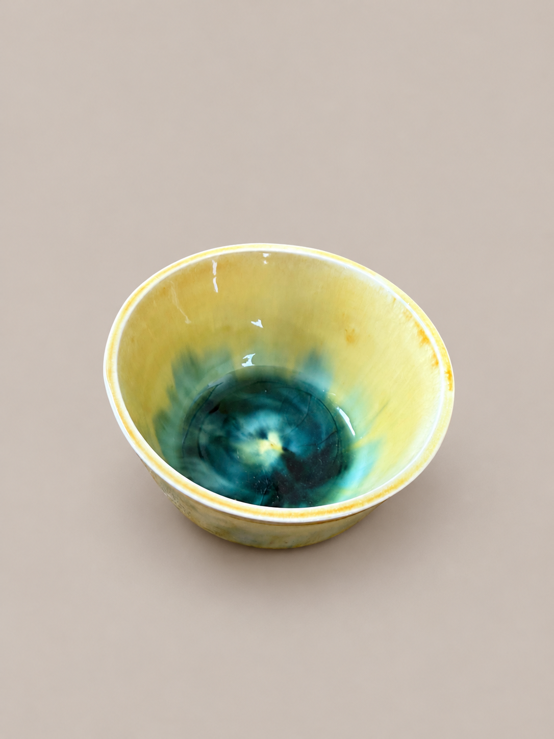 Glazed Teal and Cream Ceramic Bowl.png