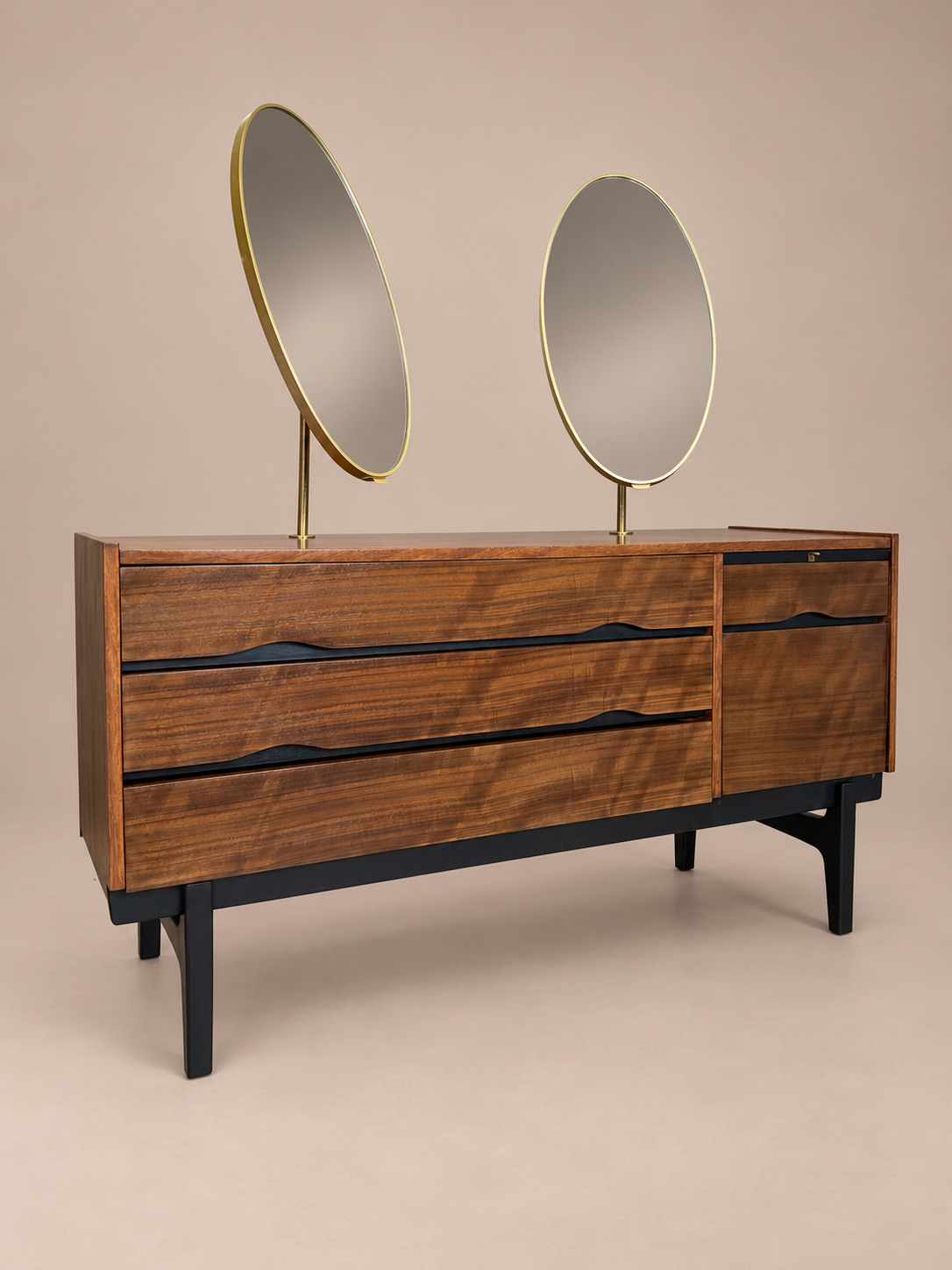 Mid-Century Walnut Dresser with Oval Mirrors.png