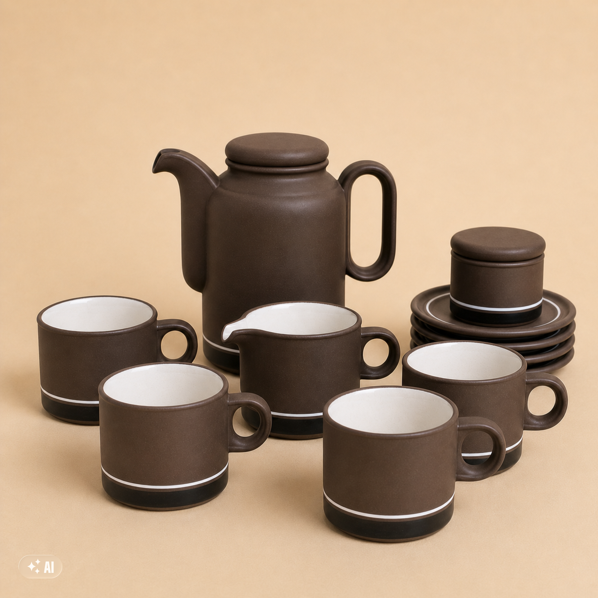 Hornsea Pottery Coffee Set Contrast Range