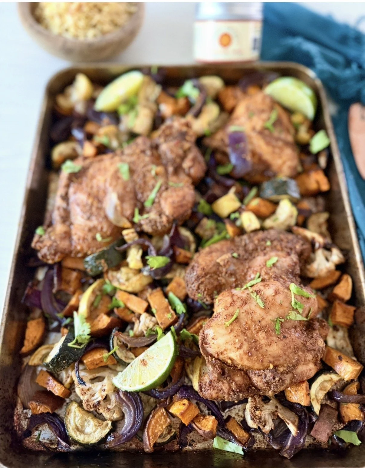 Sheet Pan Tandoori Chicken &amp; Vegetables