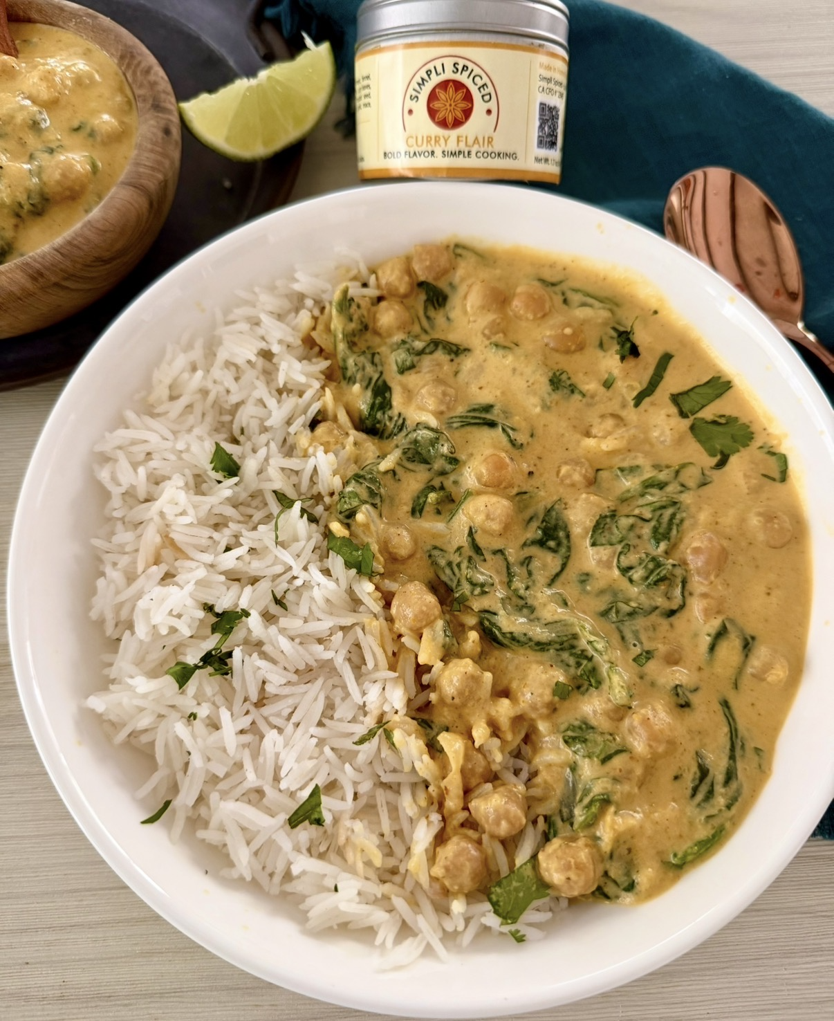 One Spice Vegan Coconut Chickpea Curry 