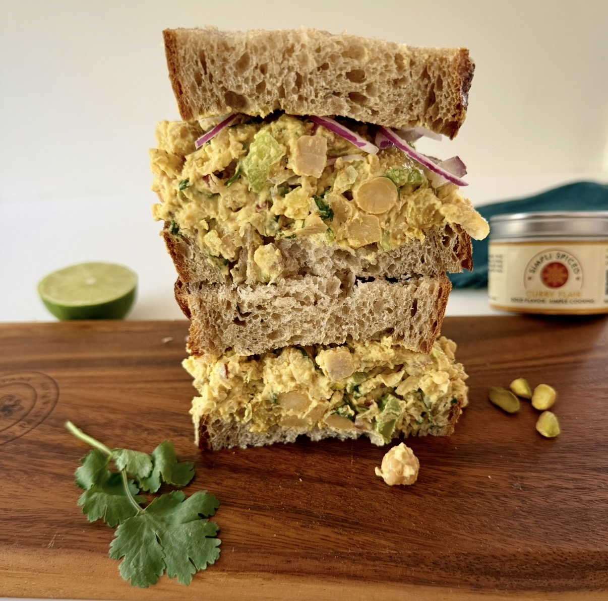 Vegan Curry Chickpea Salad 