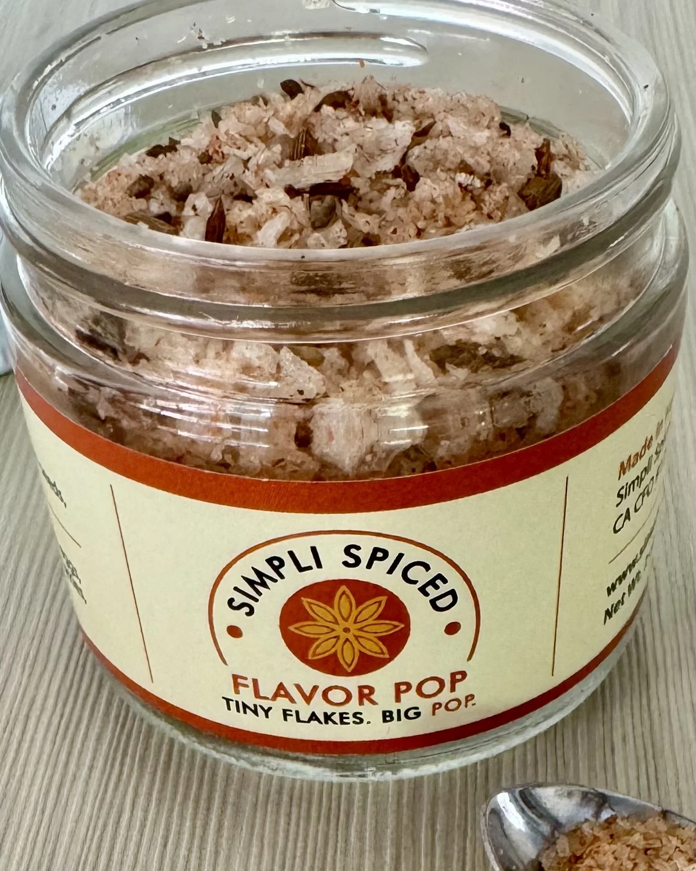Flavor Pop salt in a glass jar by Simpli Spiced