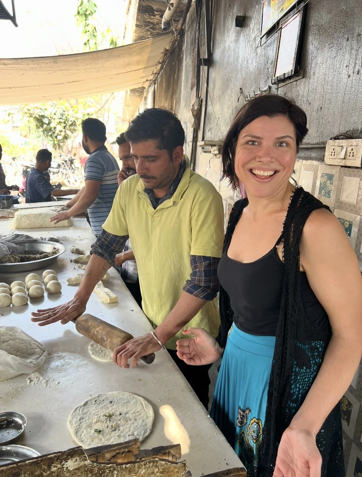 Founder of Simpli Spiced learning traditional Indian Cooking techniques in India