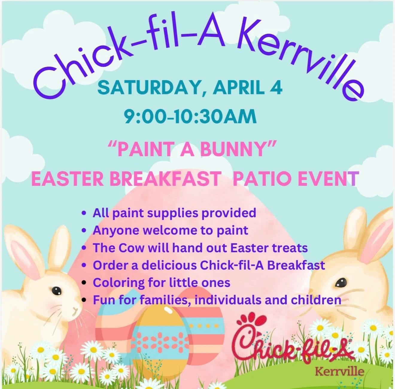 Paint-a-Bunny Easter Breakfast