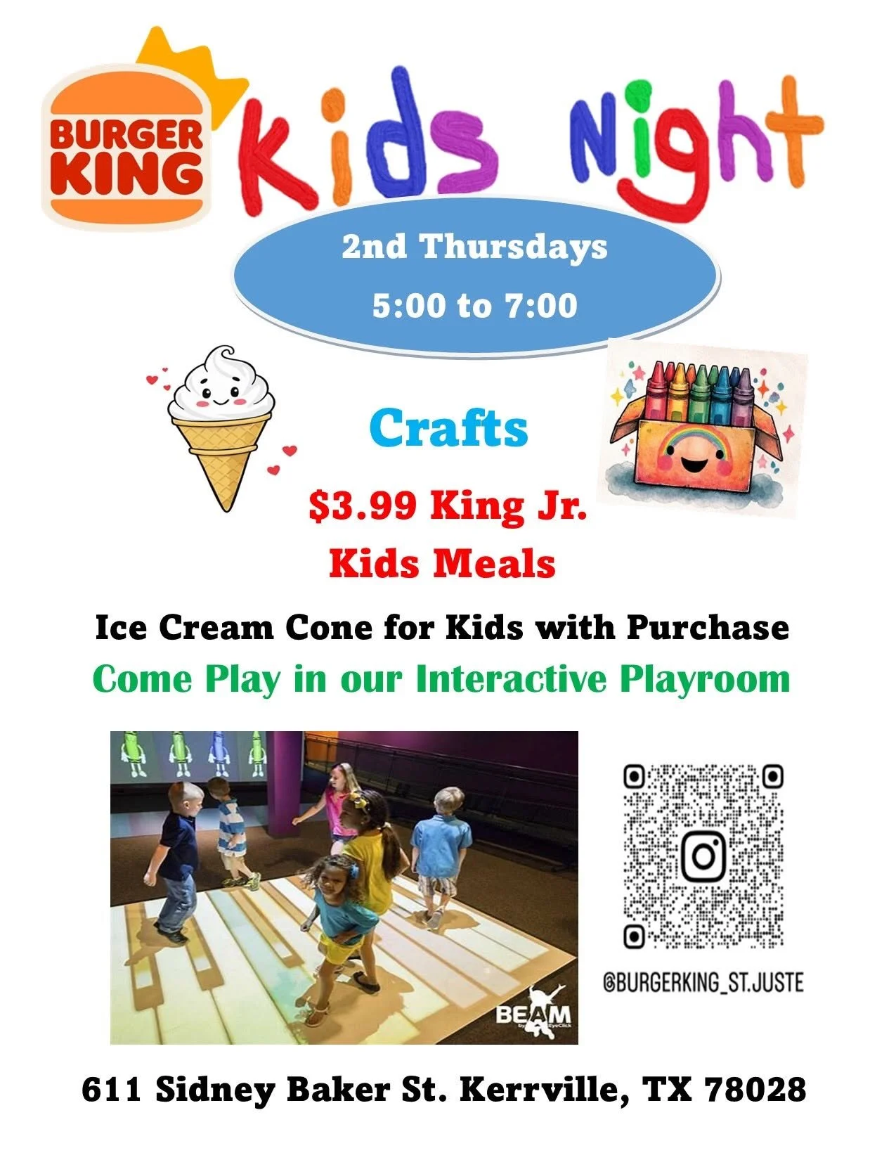Kids Night at Burger King