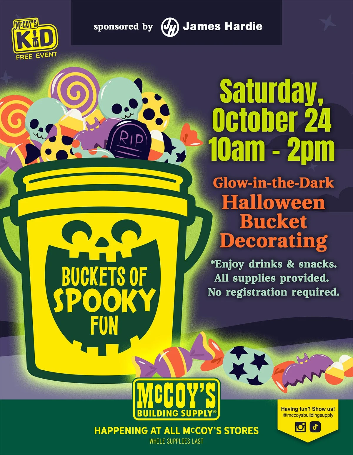 McCoy's Craft Day : Decorate a Halloween Glow-in-the-Dark Bucket