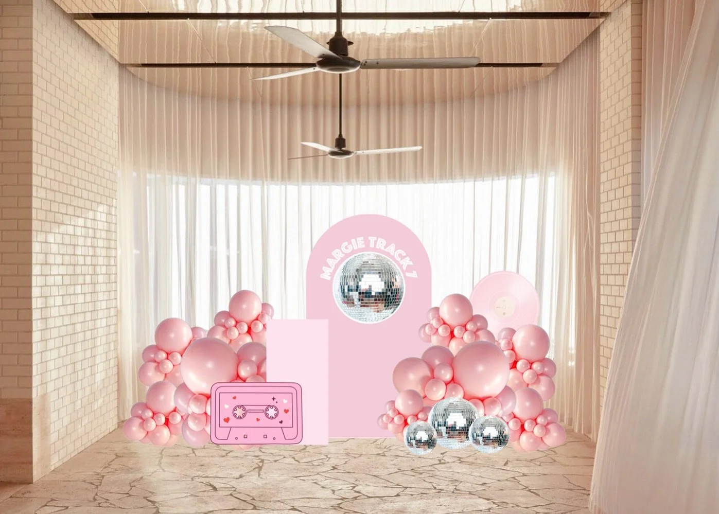 POP STAR 💫 Track 7

Whether you&rsquo;re planning a &lsquo;tweens&rsquo; Pop Star birthday, a Last Disco bachelorette, celebrating a Dancing Queen or a Mamma Mia baby shower &hellip; this disco dazzler will be a no1 hit! 

Halo Backdrop with disco b