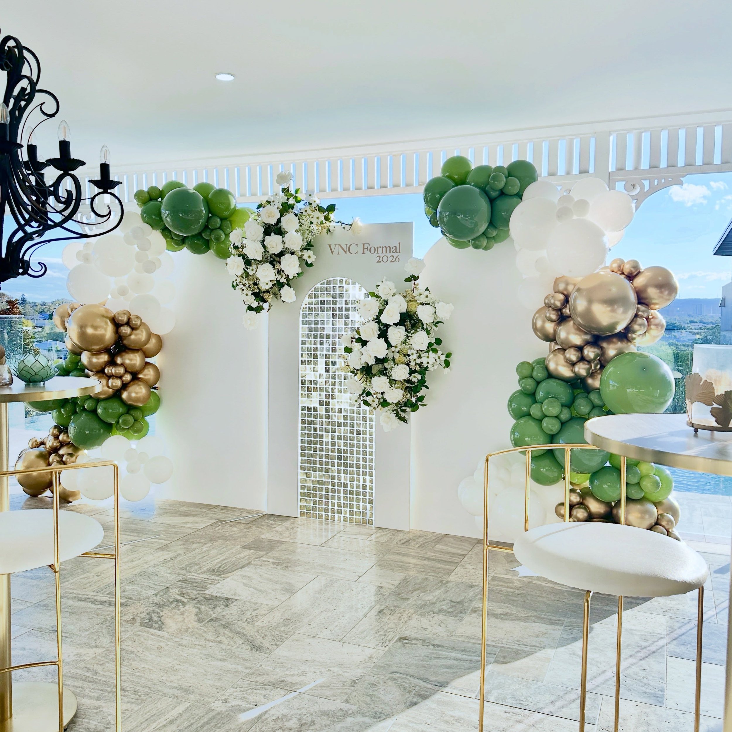 Villanova College ✨ VNC Formal 2026

Graduating Year 12 is a milestone and an accomplishment worth celebrating

We created a beautiful faux floral and balloon backdrop for a pre formal party to style the event to look as special as the achievement th