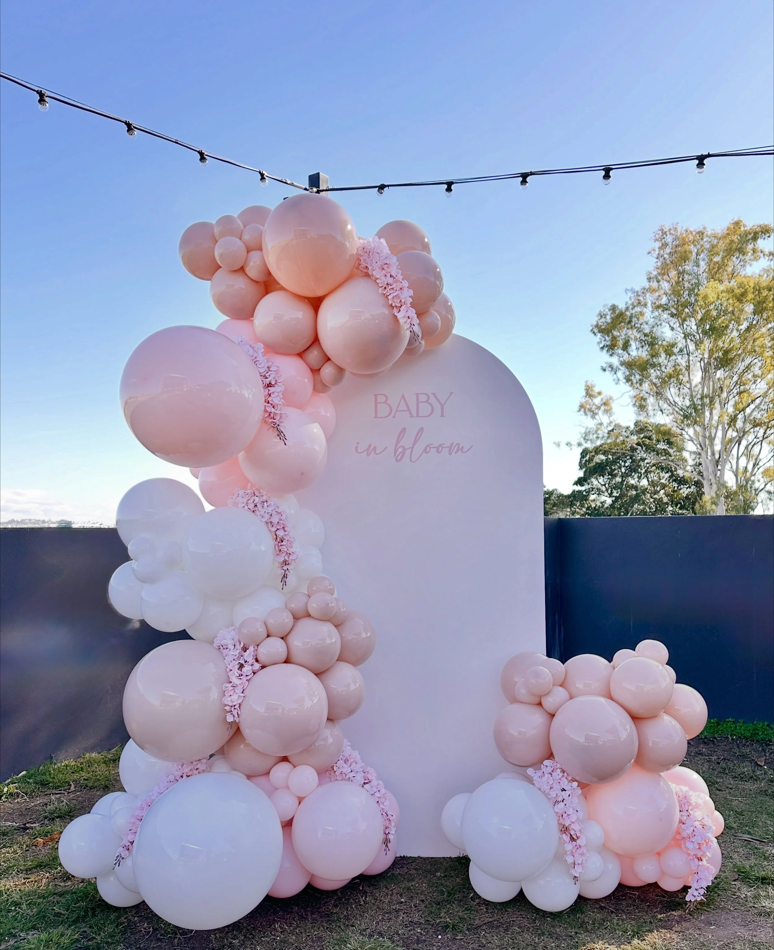Baby In Bloom 🌸 A pretty in pink, monochromic moment for Jenny&rsquo;s baby shower 

Early morning bump in @thehillsofrivermakers 

🌸

Backdrop, Faux Florals and Balloons by Print Candy @printcandy 📍 Brisbane and Gold Coast 

#babyinbloom #babysho