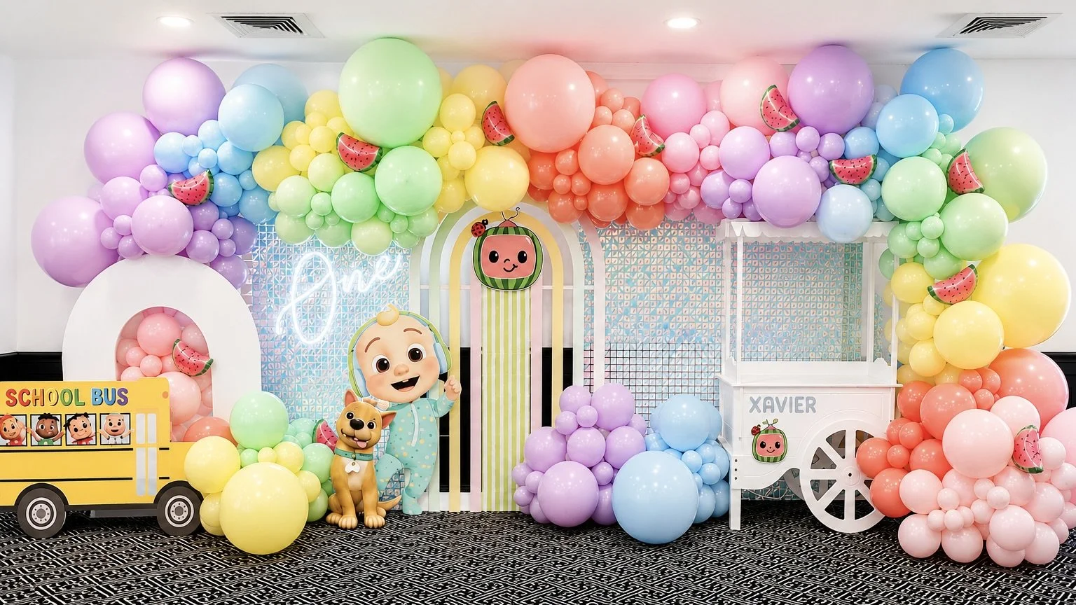 Cocomelon 1st Birthday -  Balloon Garland - Print Candy.jpeg