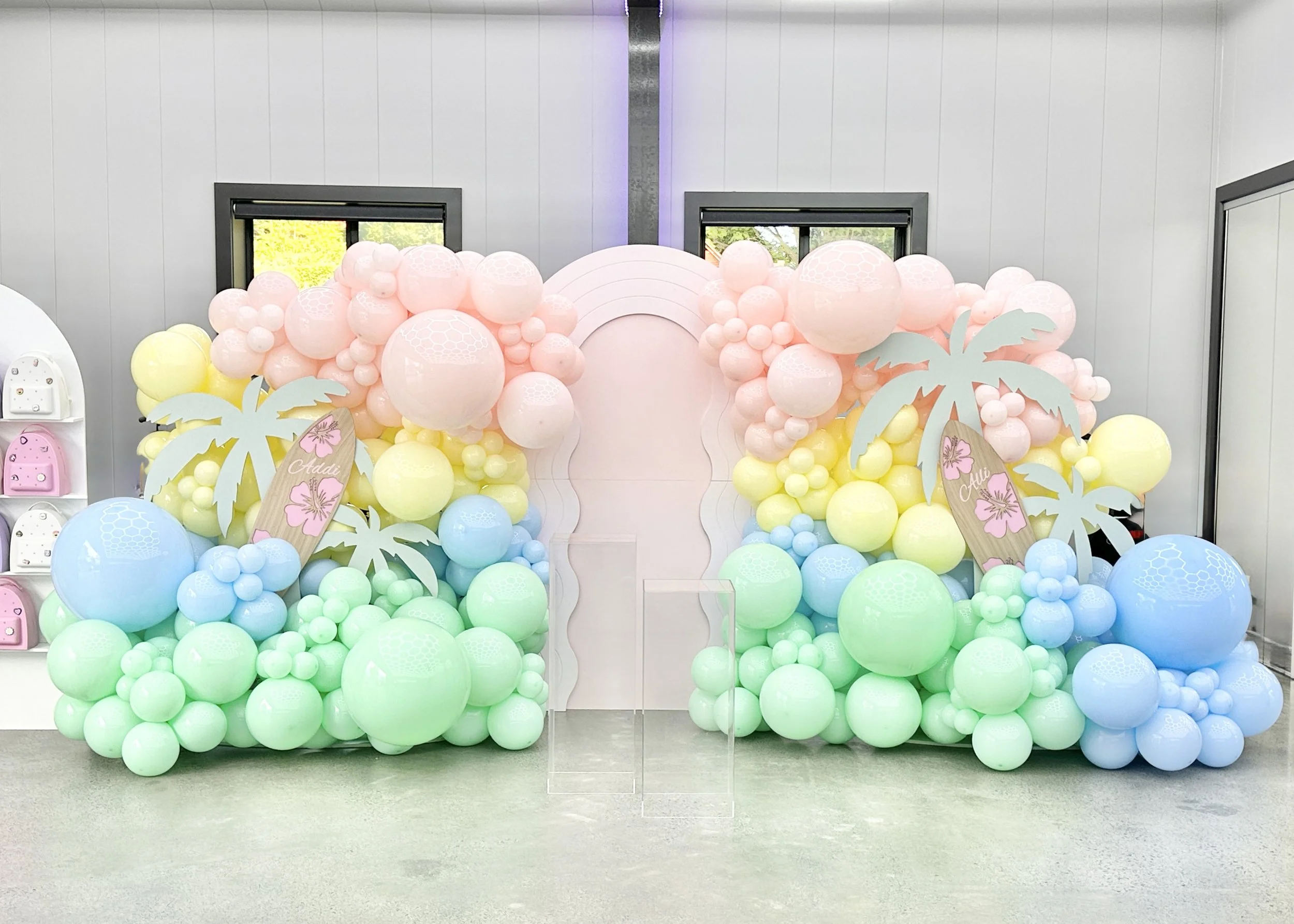 Beach Club Party Theme - Balloon Wall - Brisbane Balloons - Brisbane Kids Parties - by Print Candy.JPG