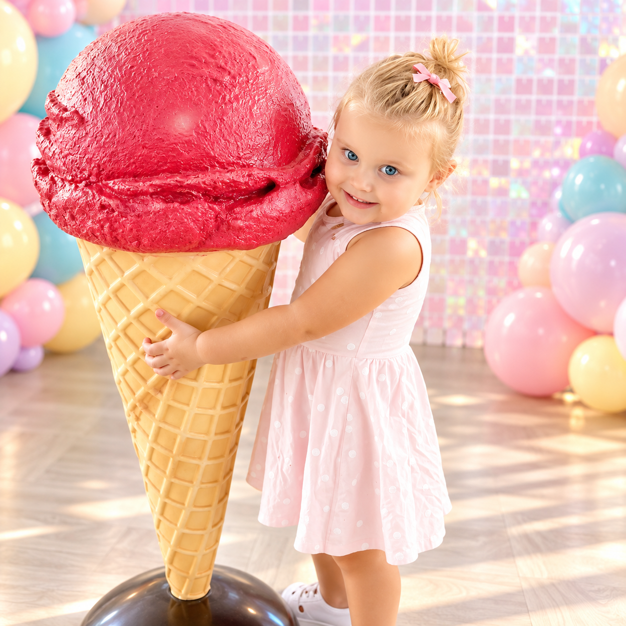Hot air balloon prop and giant flower hire