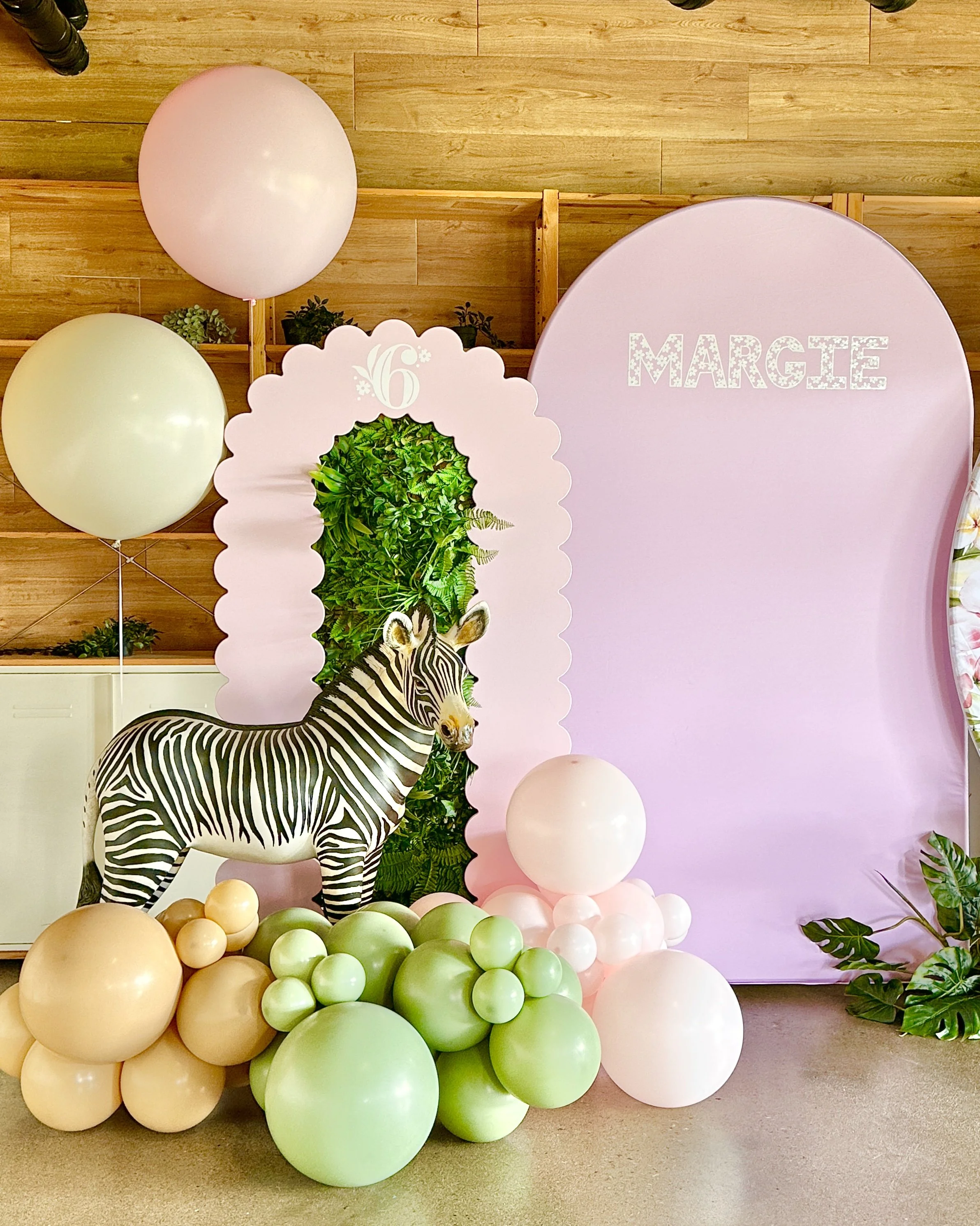 Matilda Pink Scalloped Arch for Maggie's Safari Party.jpg