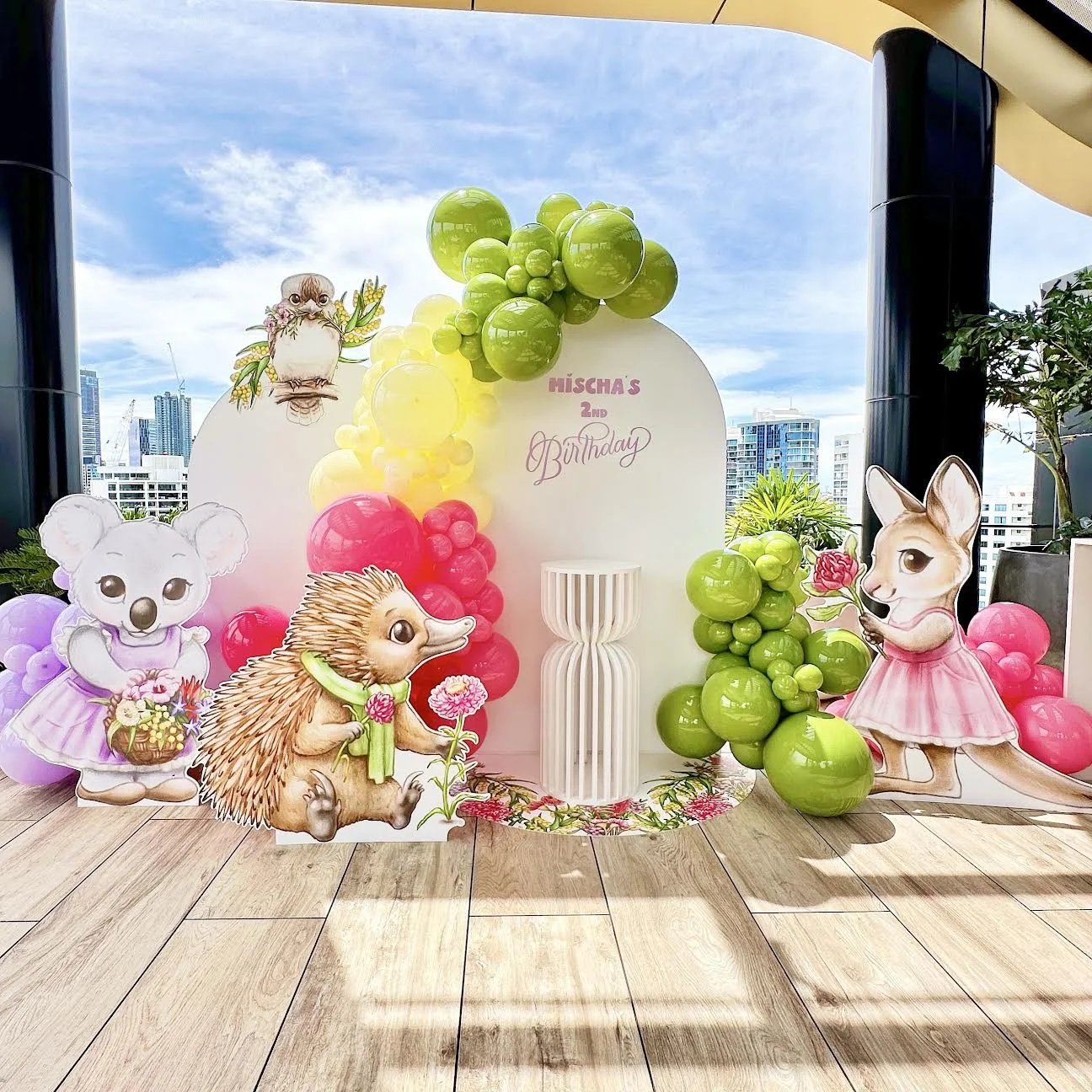 Willow Arch Backdrops with Australian Animal cutouts.jpeg