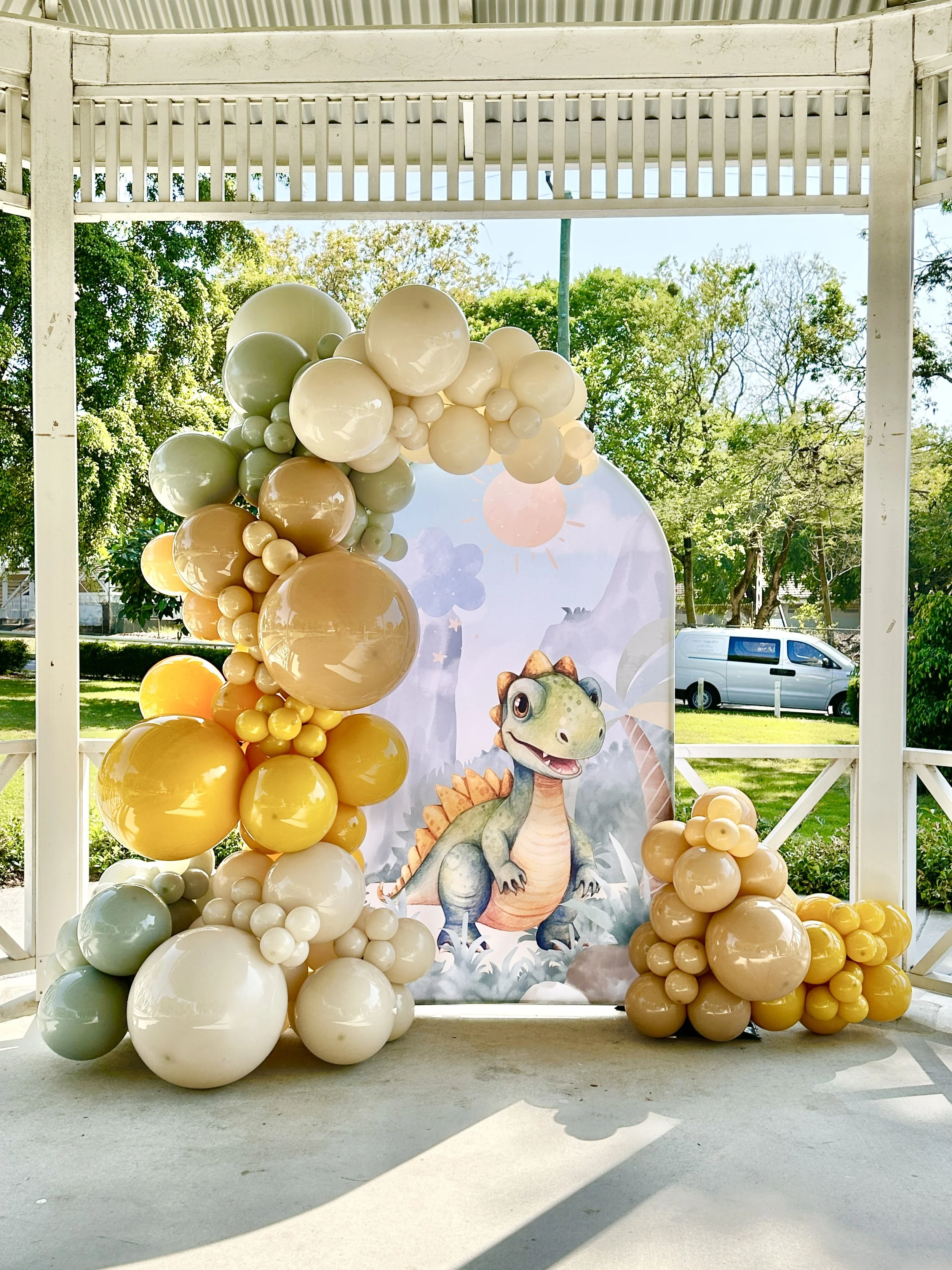 Dinosaur themed party backdrop