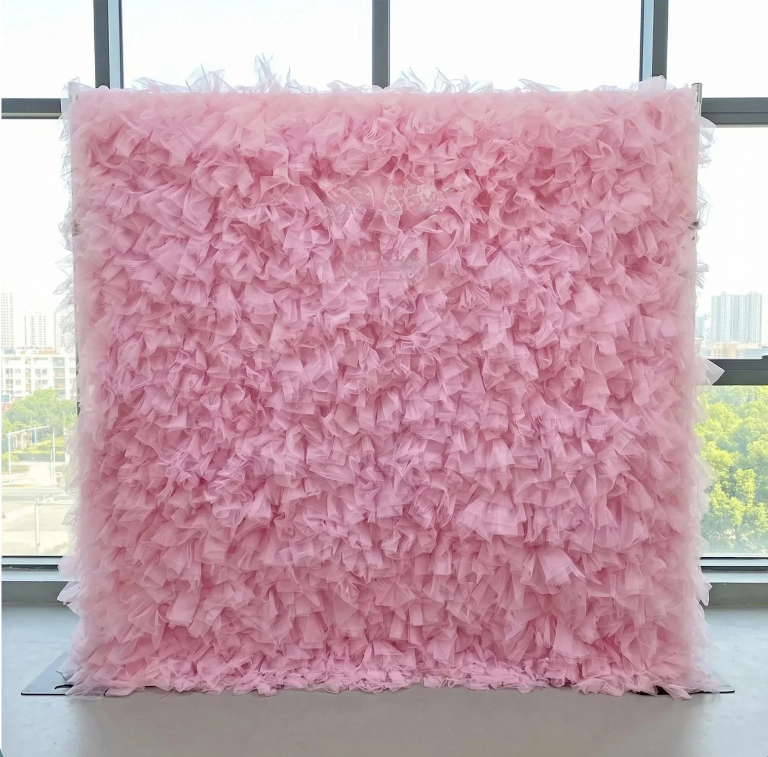 Pink tutu event backdrop perfect for styling children's parties, birthday and events