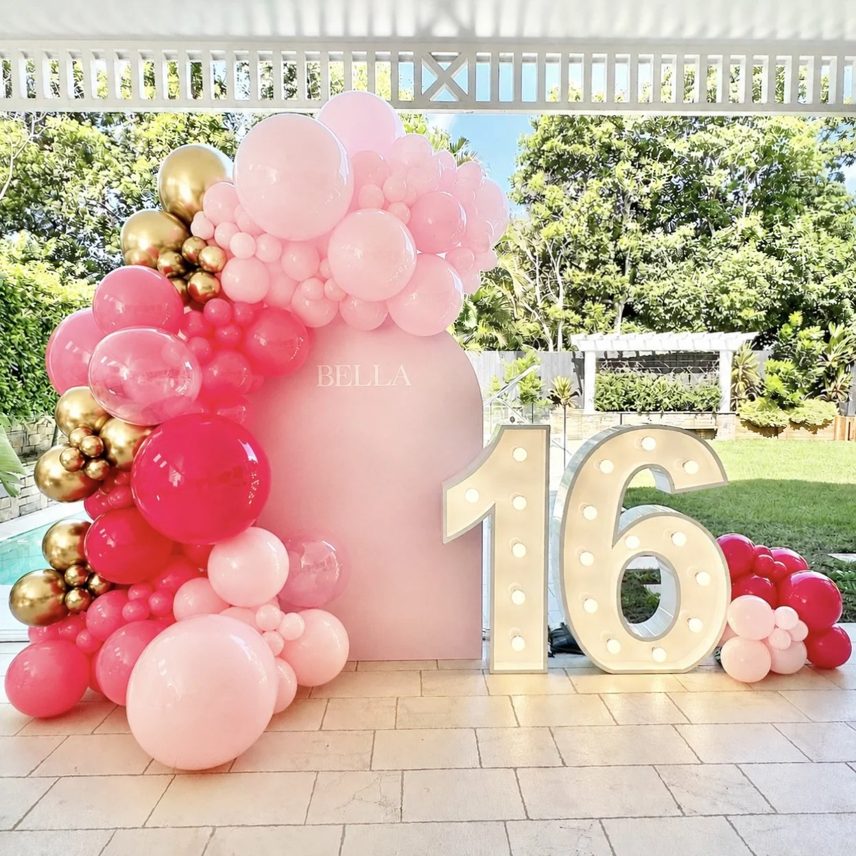 16th Birthday backdrop in Bulimba