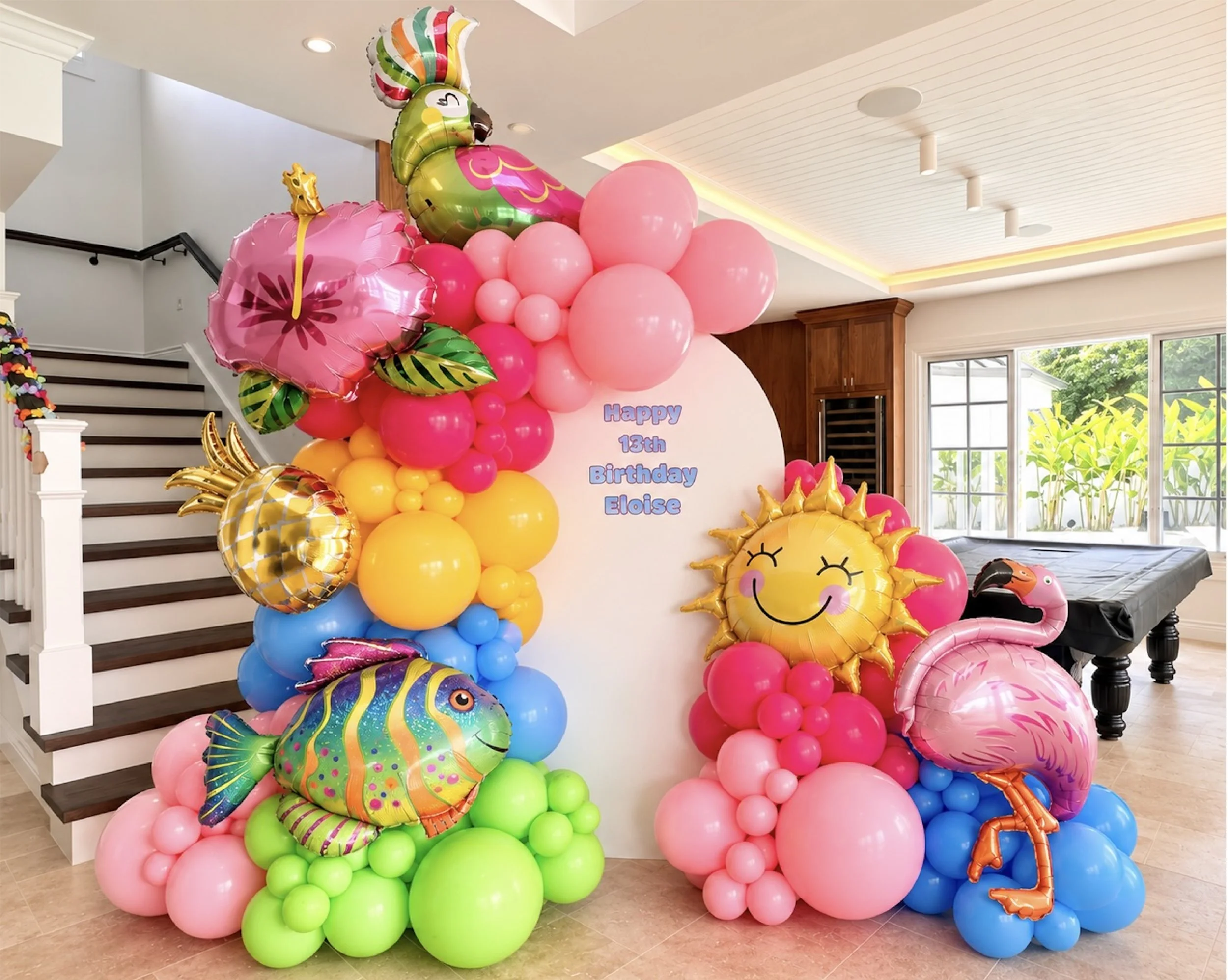 Tropical Birthday Theme - 13th Birthday - Gold Coast Balloons - Kids Party Styling - Print Candy.jpg