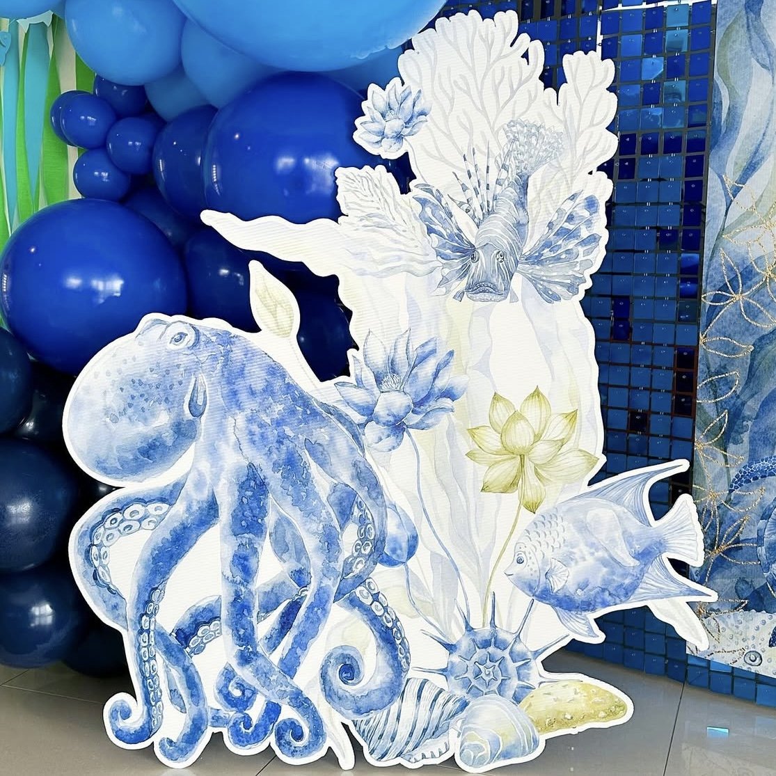 OCTOPUS, FISH AND CORAL 1.2m