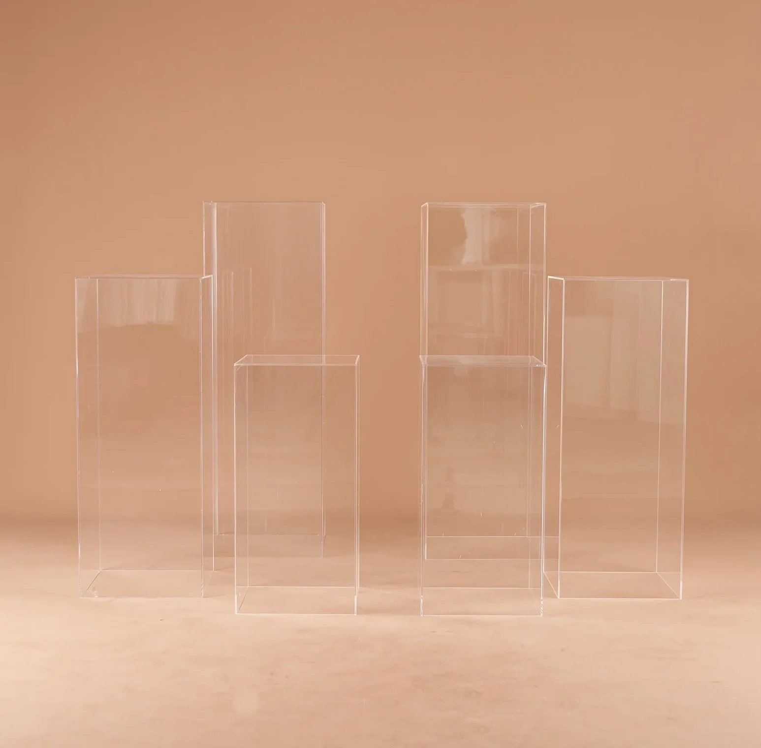 Clear Square Cake Plinth Hire