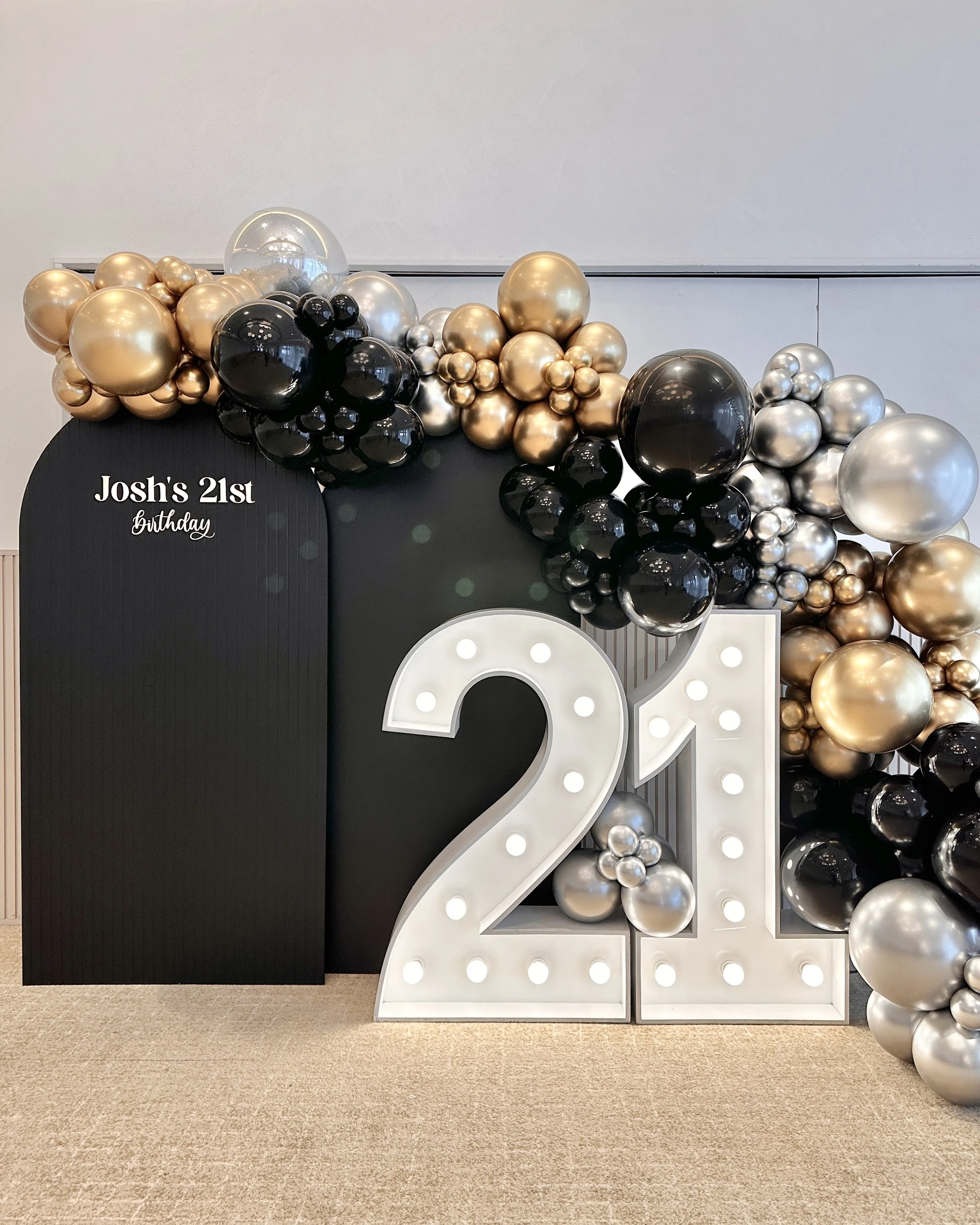 Black Fluted Arch Backdrop Hire | Brisbane and Gold Coast — Print Candy