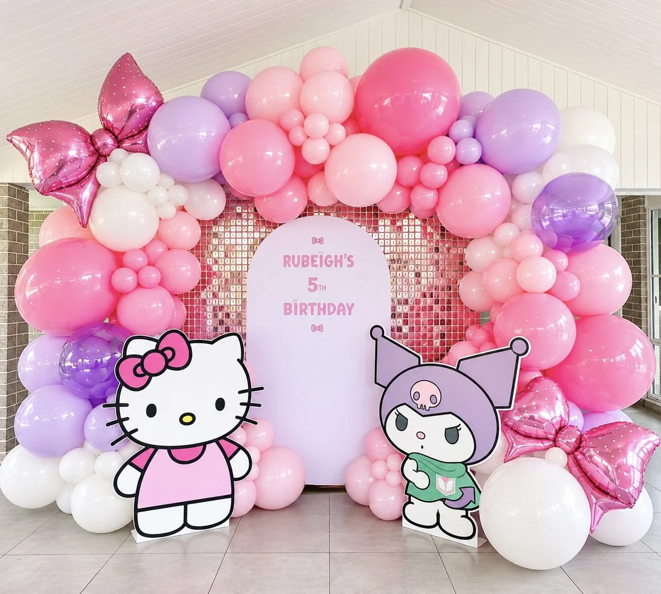 Hello Kitty & Kuromi Birthday - Kids Party Styling - Balloons - Kids Party Hire - Print Candy.jpeg